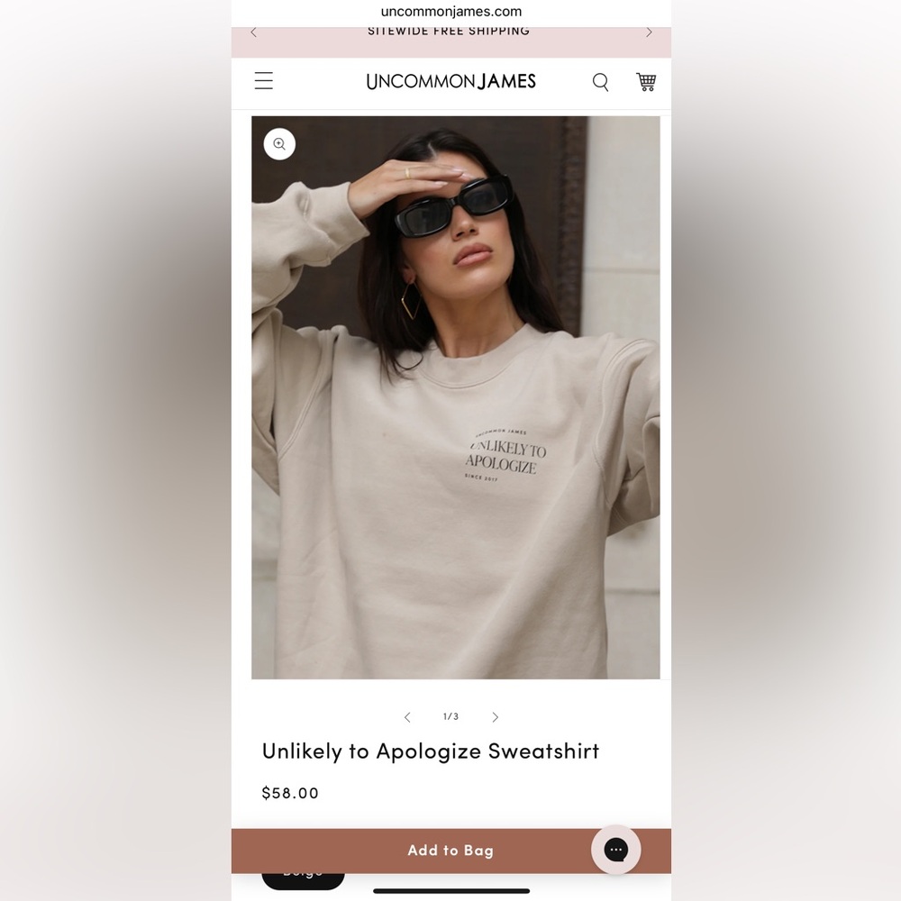 Uncommon James Tan Sweatshirt